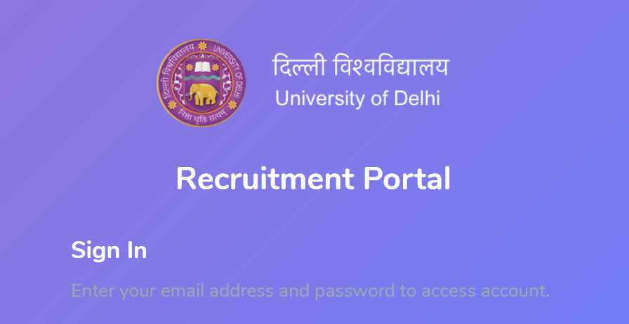 DU vecancy 2022 online form